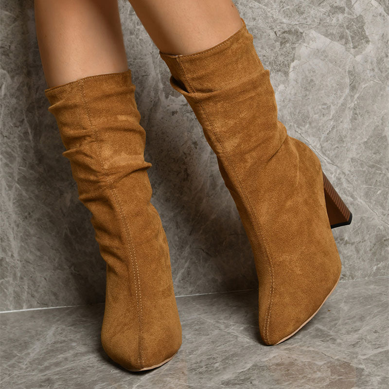 Vicky Mid-calf Suede Boots