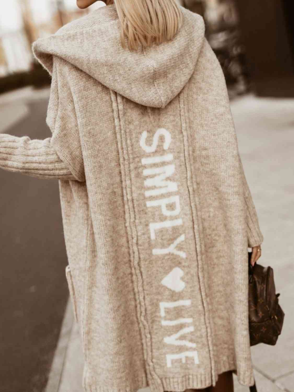 SIMPLY LIVE Hooded Cardigan