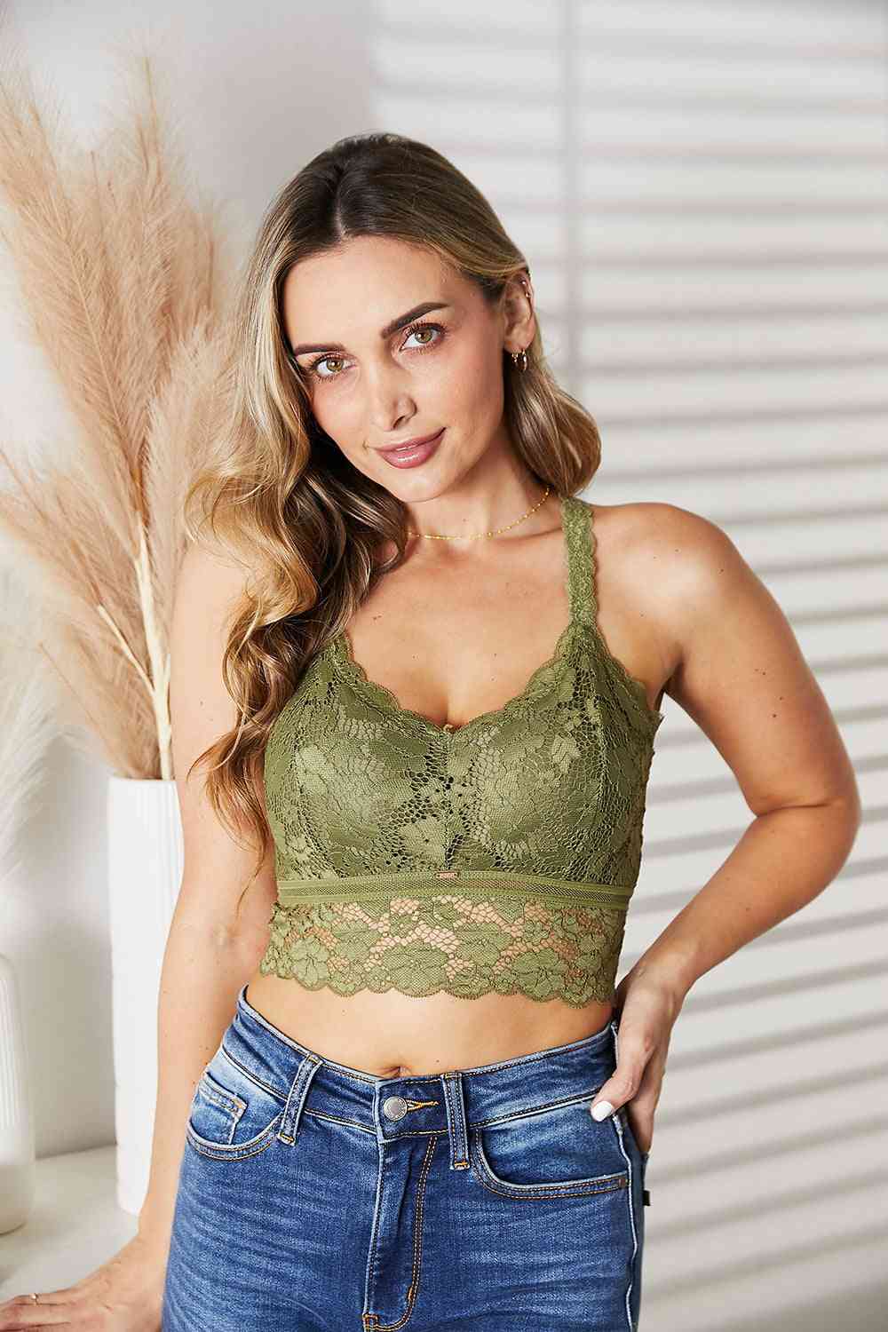 Juliette Full Size Crisscross Lace Bralette