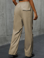 Perfee Pocketed Elastic Waist Pants