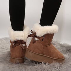 Campfire and Cocoa Bow-Knot Snow Boots