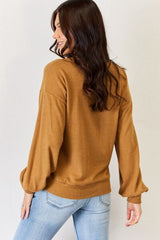 Round Neck Long Sleeve Top