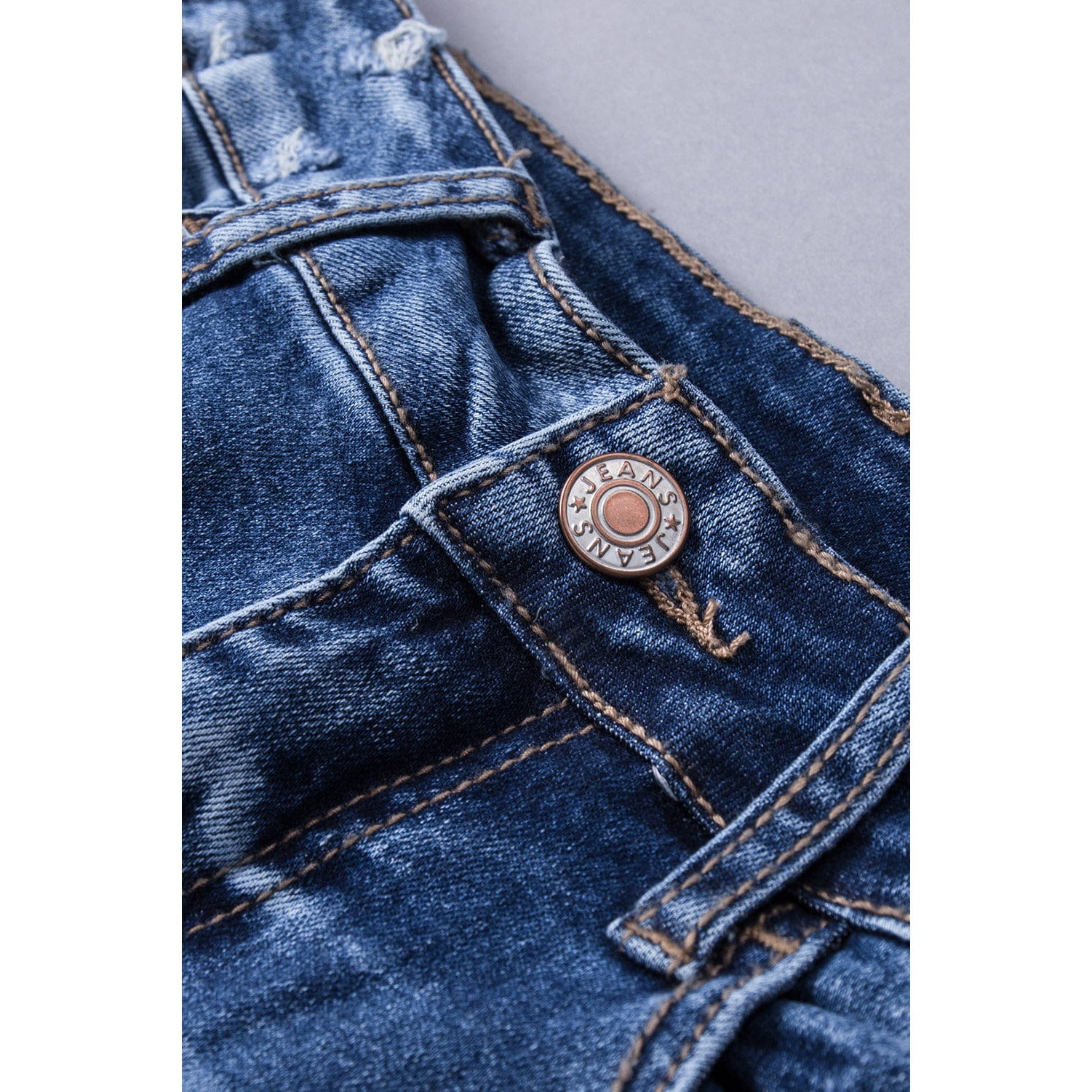 Distressed Flared Jeans with Pockets