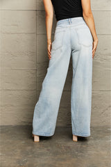 Distressed Wide Leg Jeans