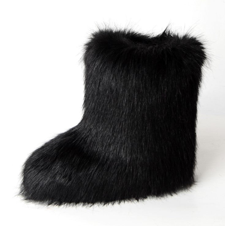 Made Ya Look Faux Fox Fur Boots