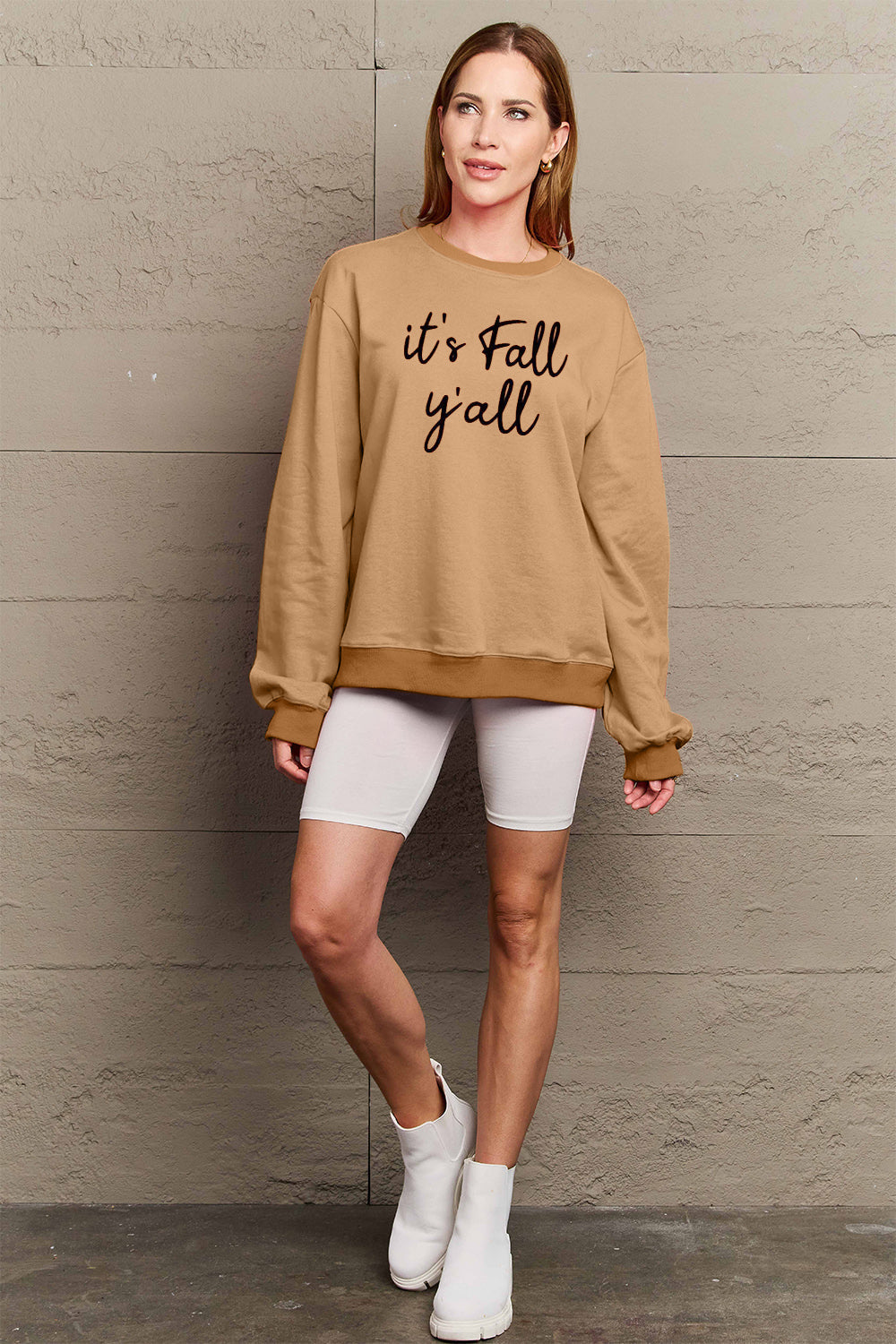 Full Size IT'S FALL Y'ALL Graphic Sweatshirt