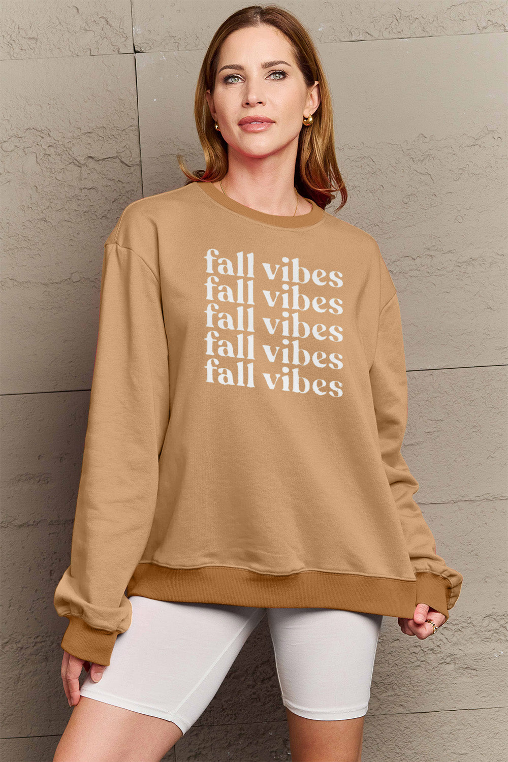 Full Size FALL VIBES Graphic Sweatshirt