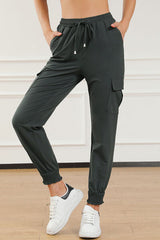 Drawstring High Waist Joggers With Pockets