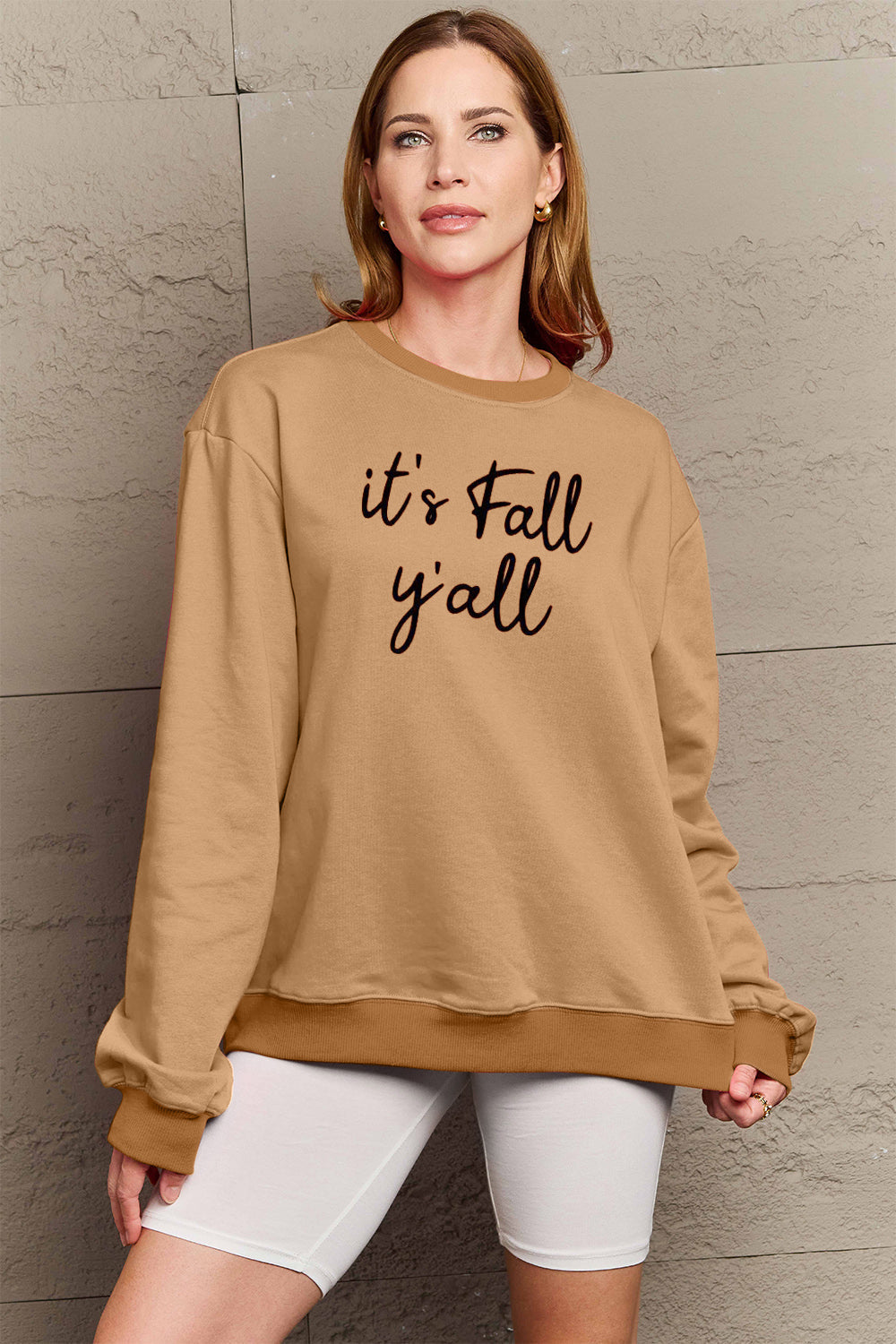 Full Size IT'S FALL Y'ALL Graphic Sweatshirt