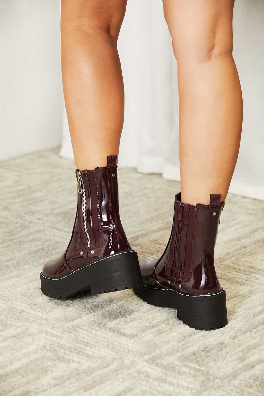 May She Rise Side Zip Platform Boots