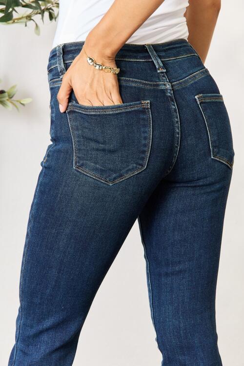 Full Size Raw Hem Straight Jeans