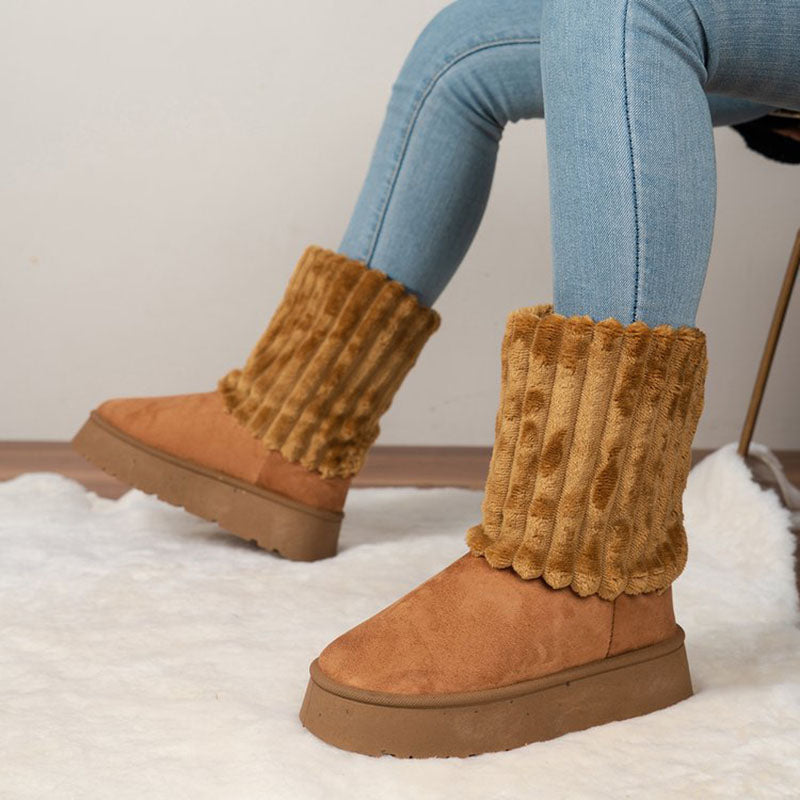 Pom Furry Cotton Boots