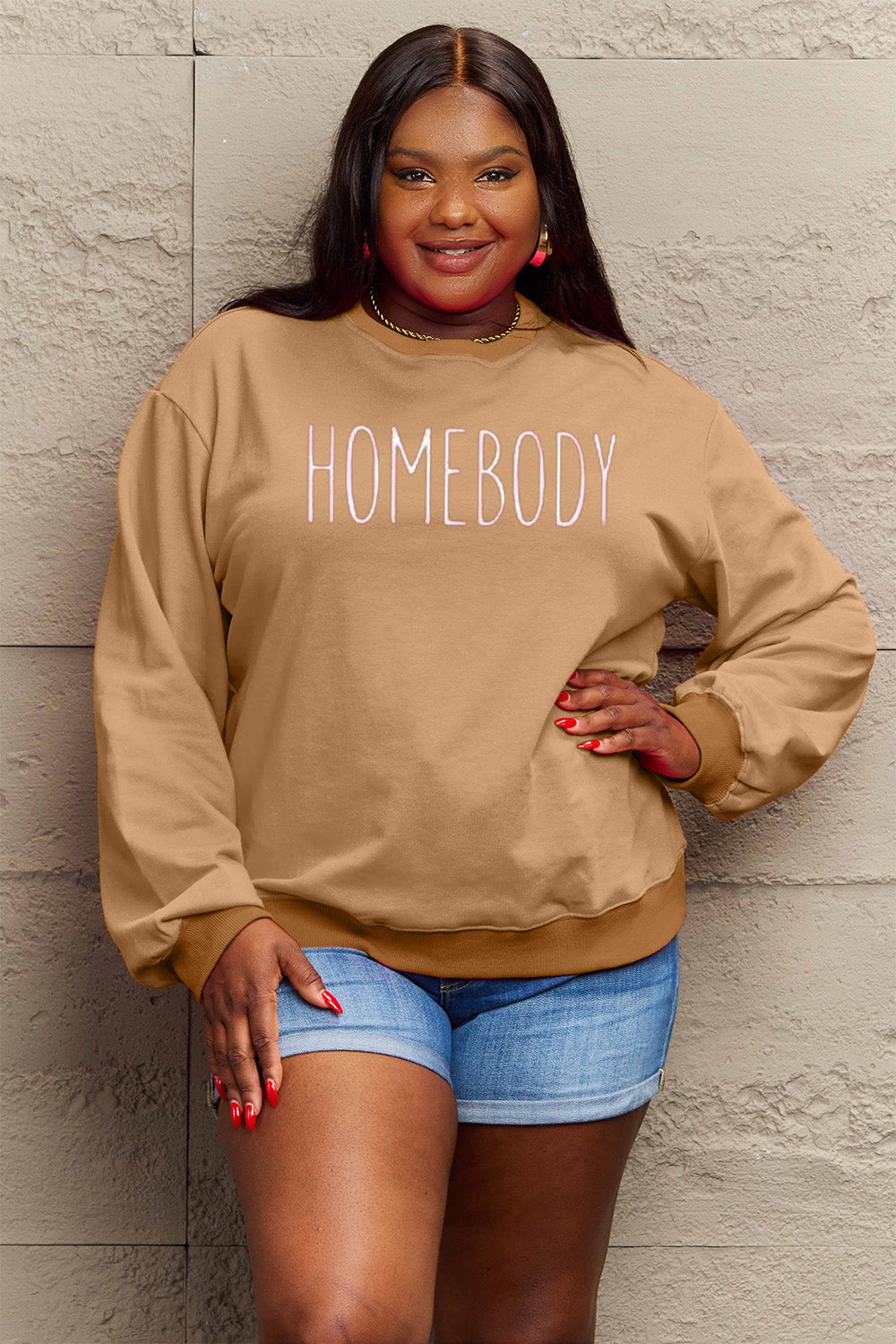 Full Size HOMEBODY Graphic Sweatshirt