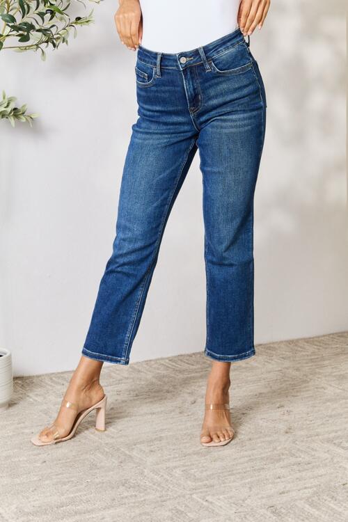 Cropped Straight Jeans