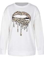 Graphic Dropped Shoulder Round Neck Sweatshirt