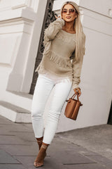 Boho Fringed Knitted Sweater