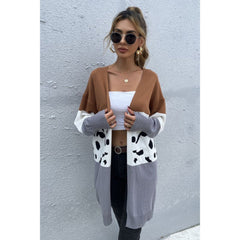 Leopard Color Block Cardigan