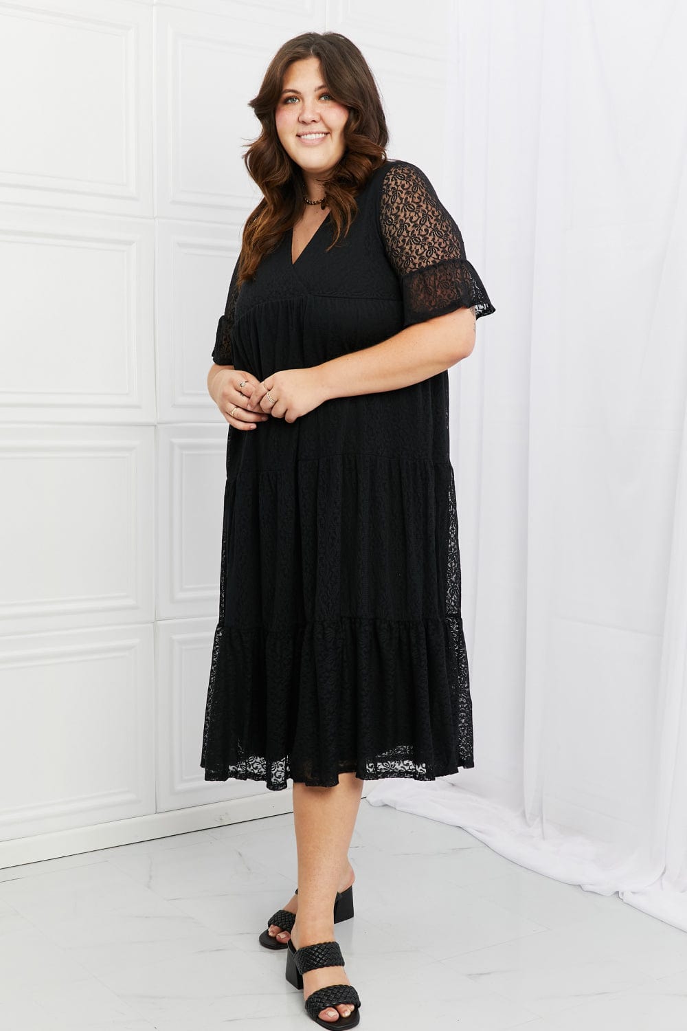 Lovely Lace Tiered Dress