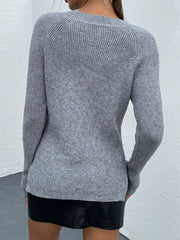 Pearl Me Rib-Knit Sweater