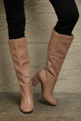 Persuasion Block Heel Knee High Boots