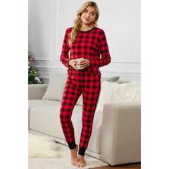 Plaid Tee & Pants Pajama Set