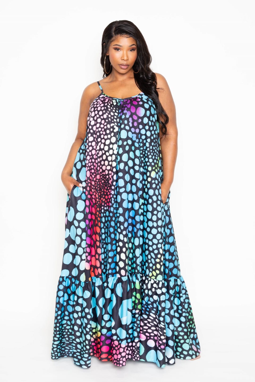 Printed Voluminous Maxi Dress