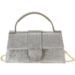 Rhinestone Allover Chic Design Handle Bag