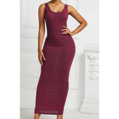 Ribbed Sleeveless Maxi Dress