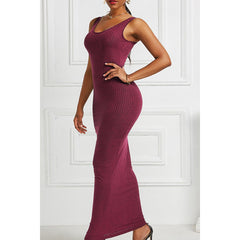 Ribbed Sleeveless Maxi Dress