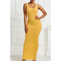 Ribbed Sleeveless Maxi Dress