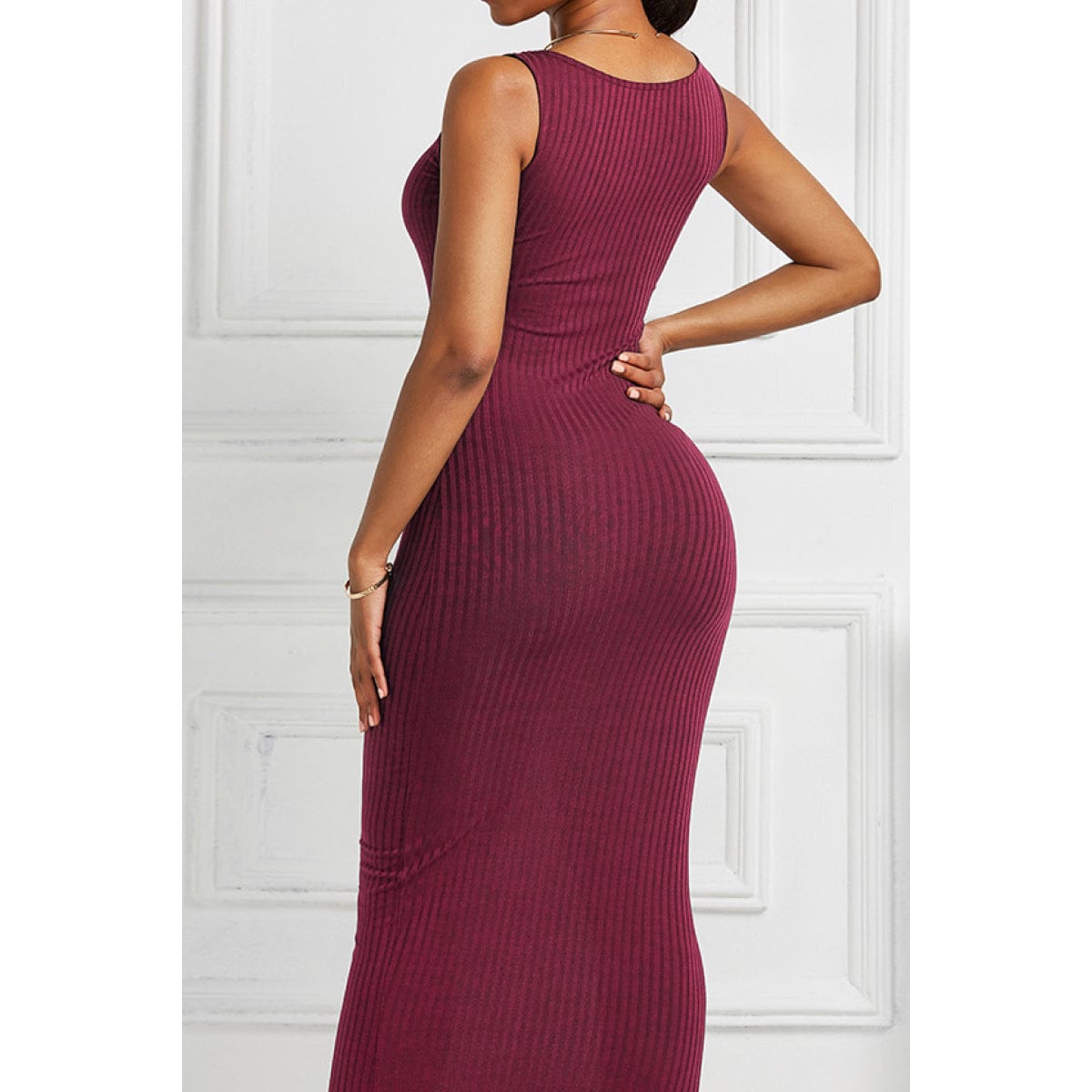 Ribbed Sleeveless Maxi Dress