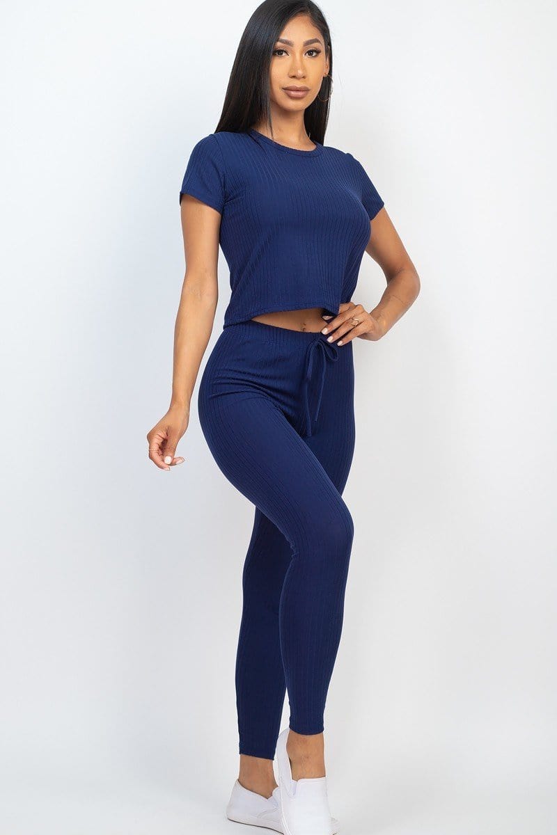 Short Sleeve Top & Leggings Set