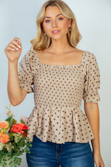 Spot On Full Size Polka Dot Top