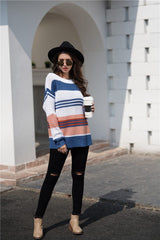 Striped Boat Neck Sweater