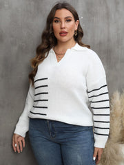 Striped V-Neck Sweater